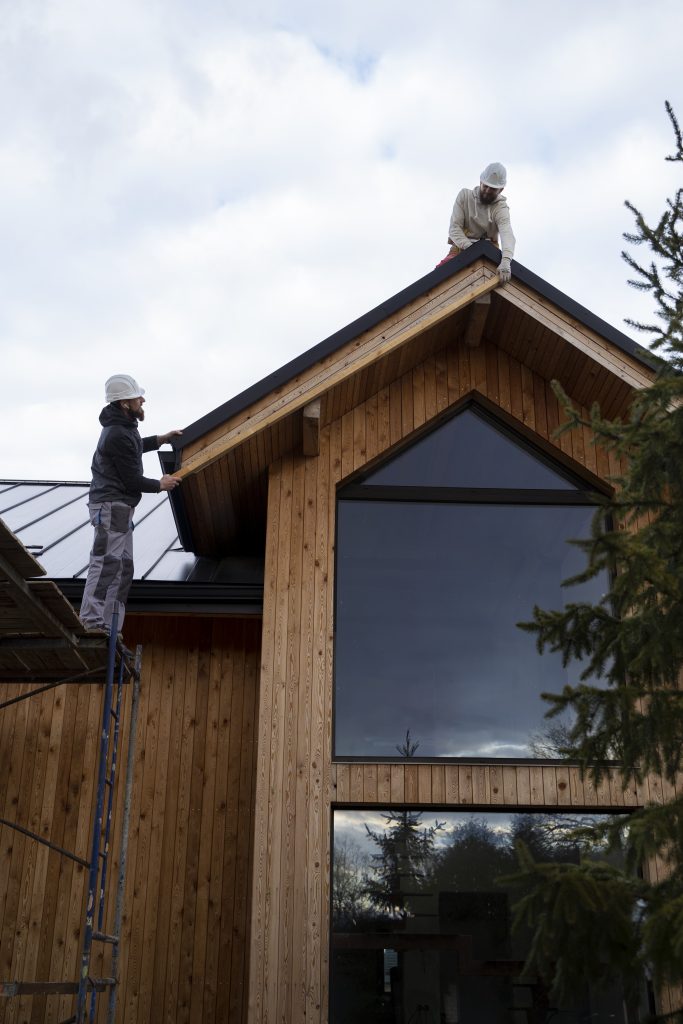 roof construction work