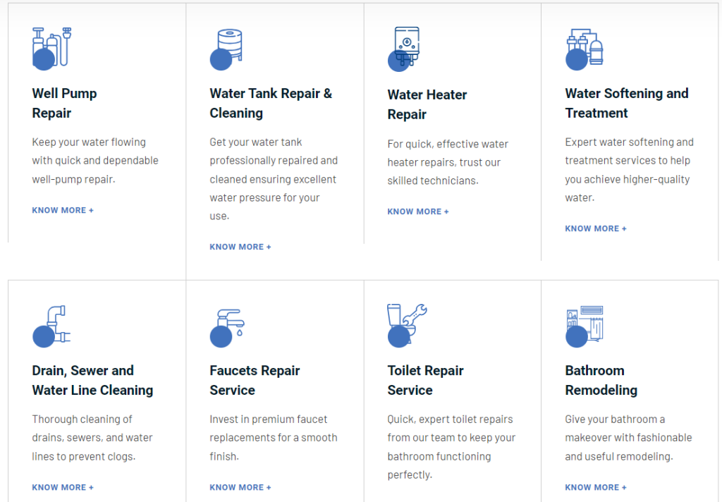 Plumbing Service List